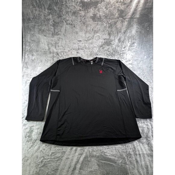Spyder Shirt men's XL black active long sleeve shirt - Picture 10 of 10
